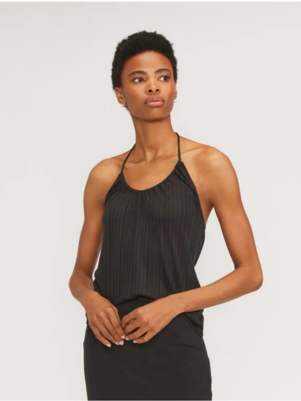 Everlane Black Halter Tank Top